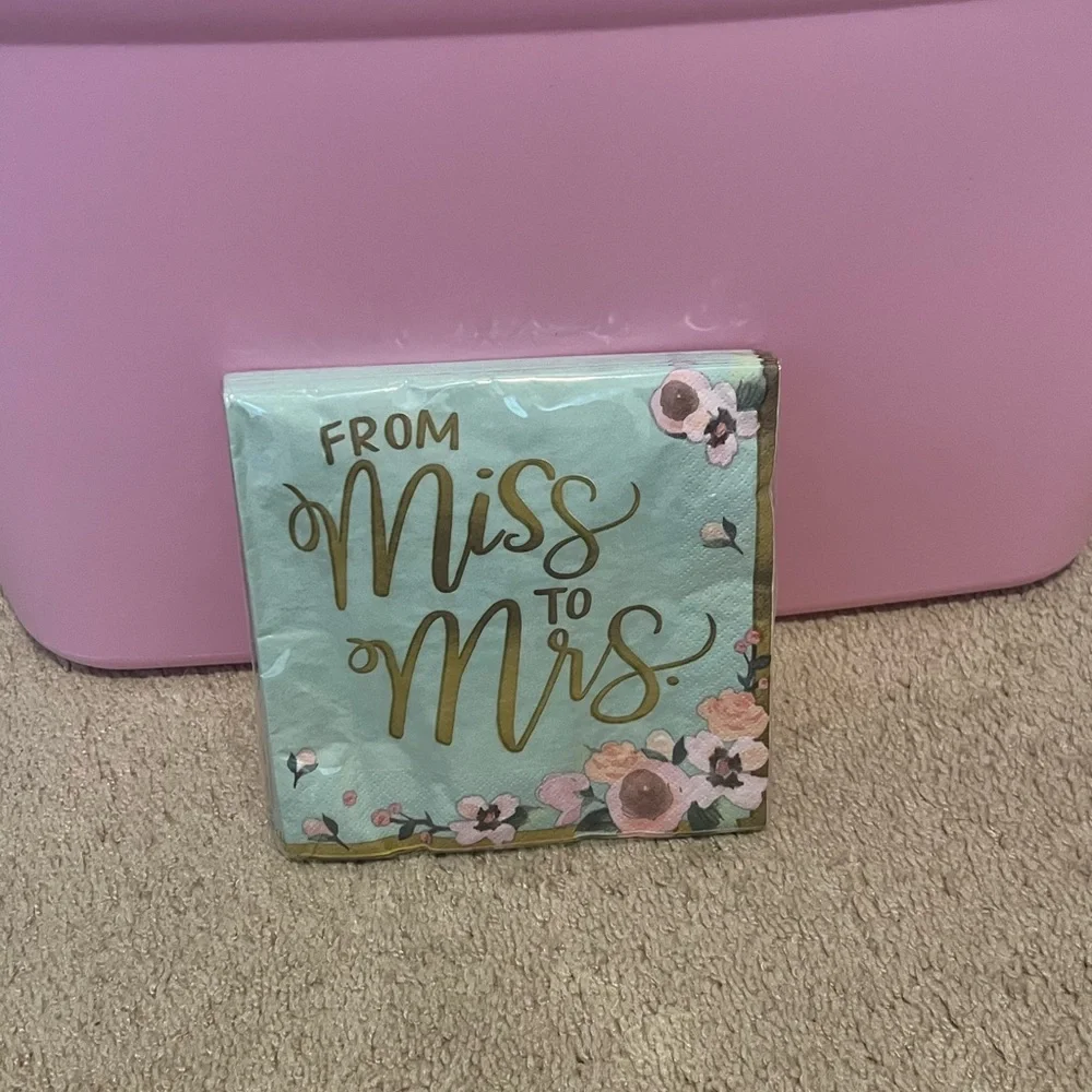Floral 'From Miss to Mrs' Napkins